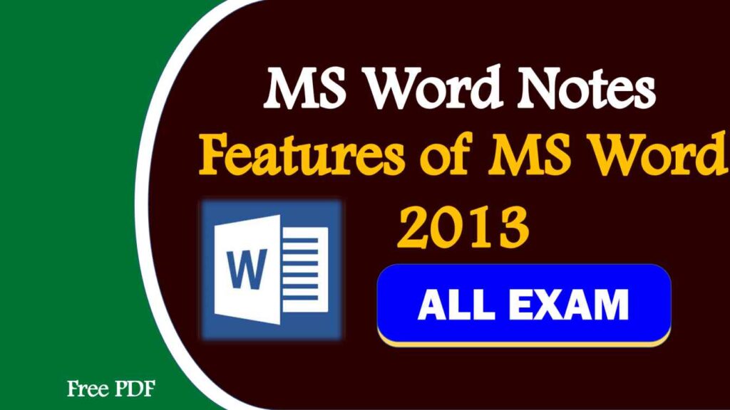 Features of ms word